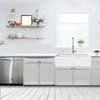 Nantucket Sinks 36 Inch Double Bowl Farmhouse Fireclay Sink with Drains and Grids T-FCFS36-DBL